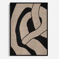 Obraz w ramie 50x70 - Obce Wariacje - abstrakcyjne linie, mroczny plakat - rama czarna