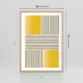 Plakat w ramie 50x70 - Geometria w Ruchu - geometria, proste linie - rama drewno