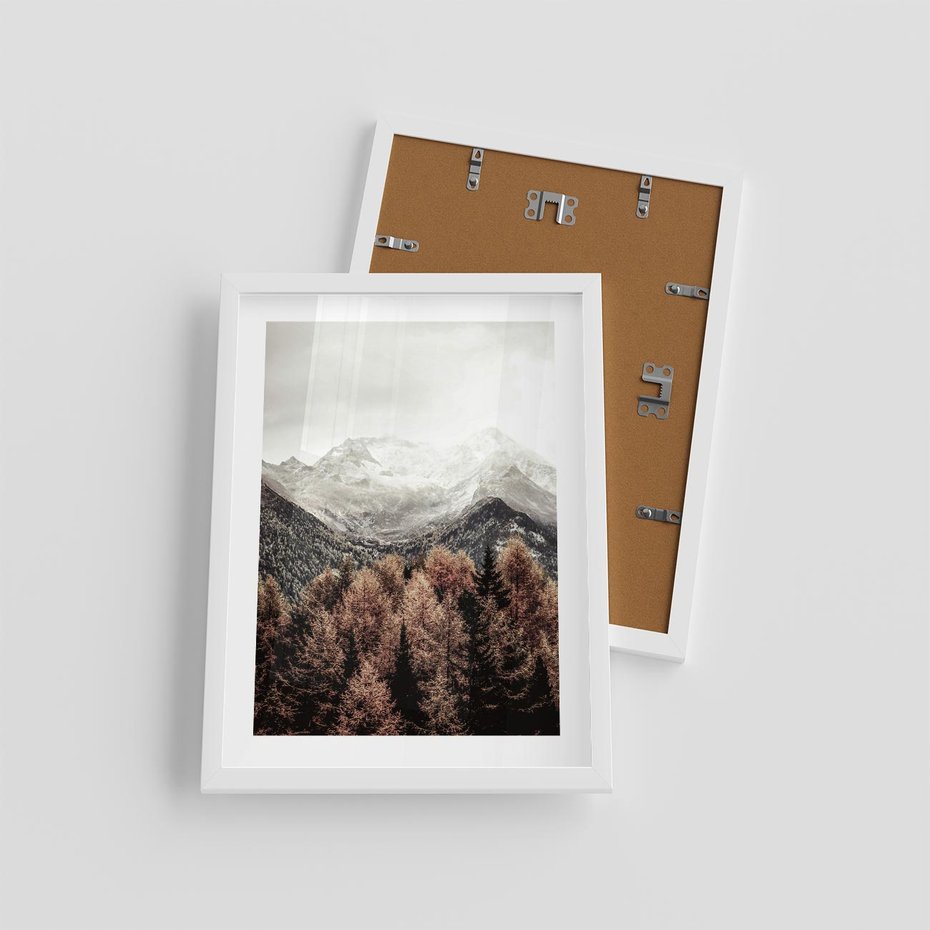 Plakat w ramie 30x40 - Jesienna Przyroda - góry, jesień - rama biała