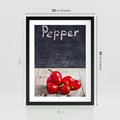 Plakat w ramie 30x40 - Eksploracja smaków - papryka, kuchnia - rama czarna