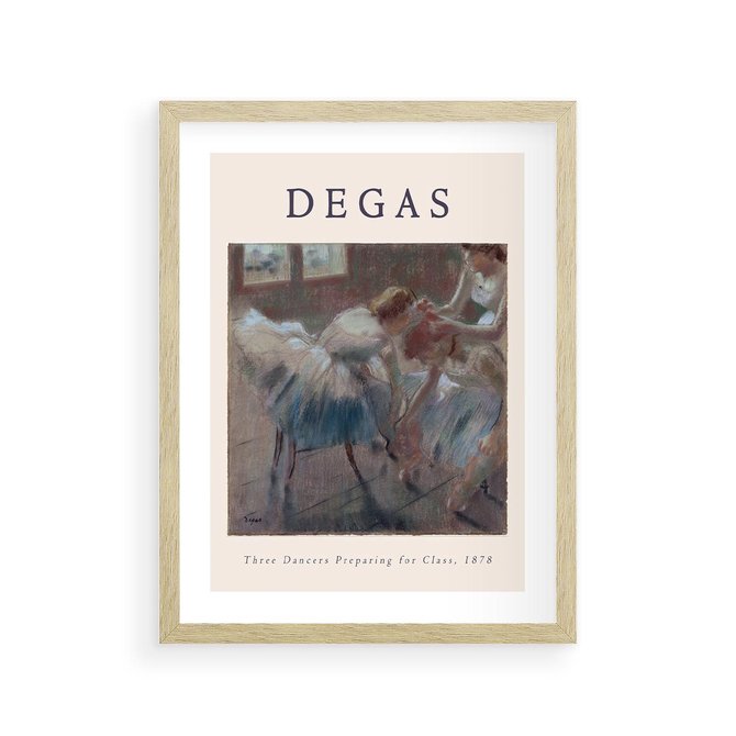 Plakat w ramie 30x40 - Elegancja Baletu na Plakacie - reprodukcja, degas - rama drewno