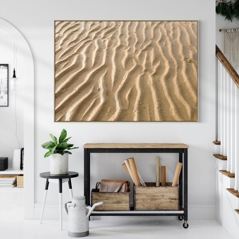 Obraz w ramie 70x50 - Piasek i Nieskończoność - pustynia, piasek - rama drewno