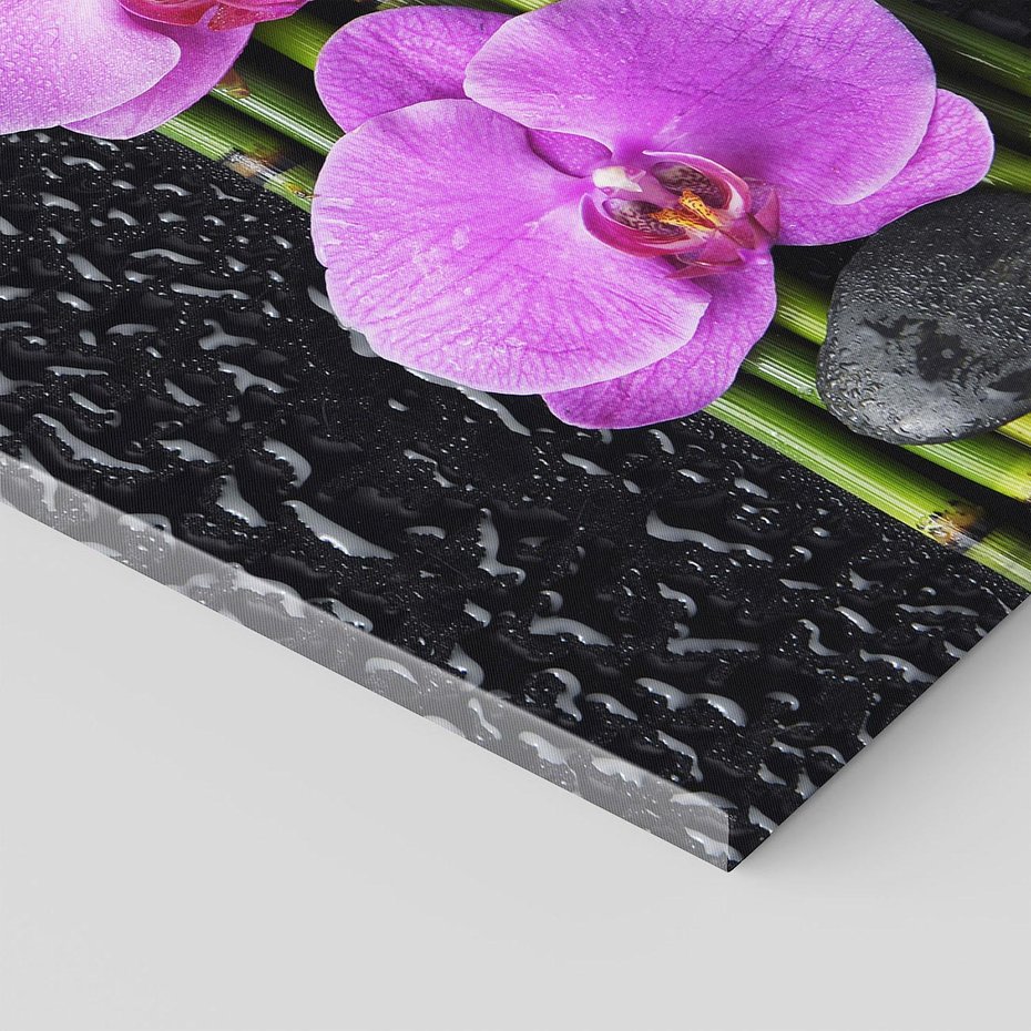 Obraz na płótnie 80x120 - Japońskie Spa w Otoczeniu Storczyków - storczyk, spa