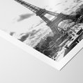 Plakat bez ramy 21x30 - Wieża Eiffla - czarno białe zdjecie, wieża eiffla