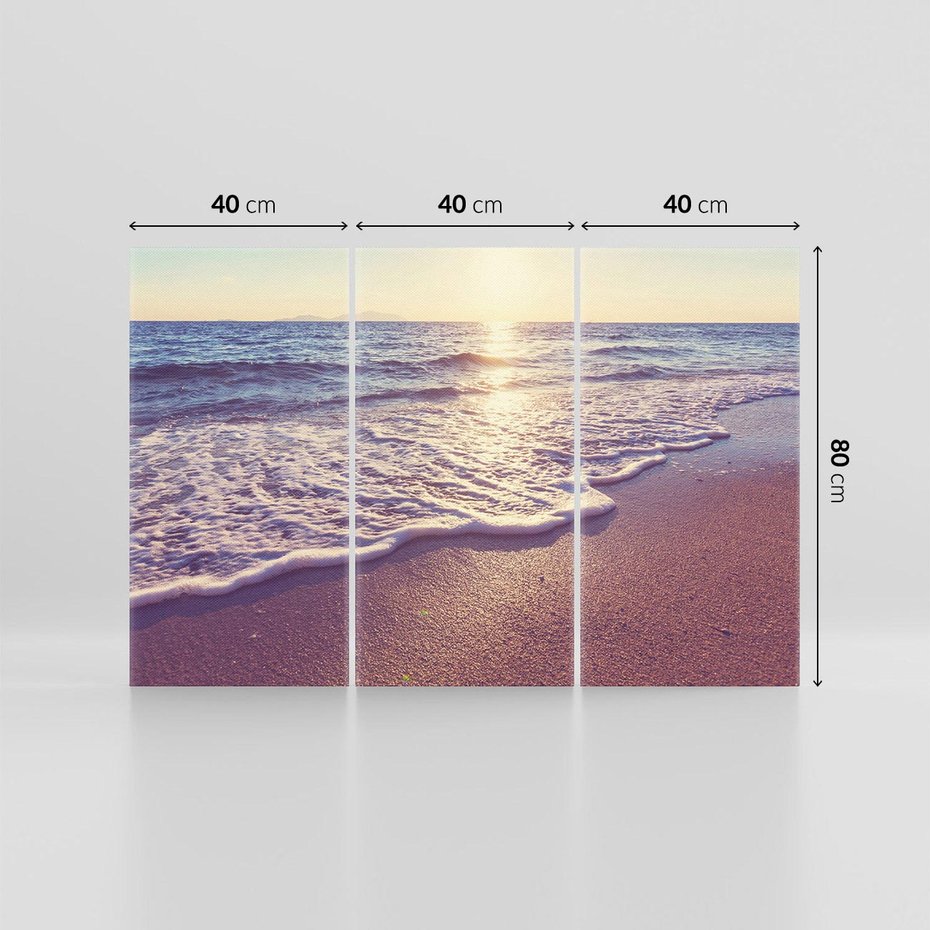 Obraz na płótnie 120x80 - Plaża: błogie chwile nad morzem - plaża, morze