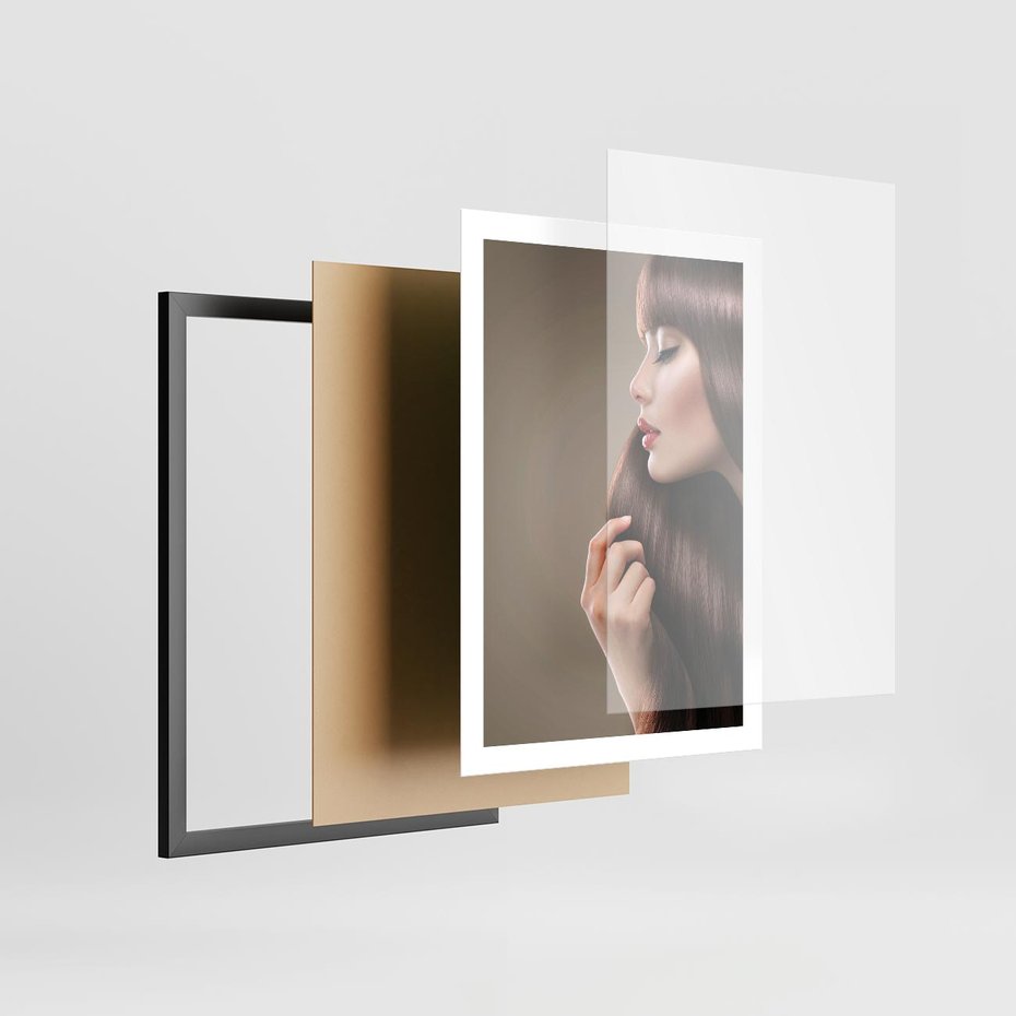 Plakat w ramie 50x70 - Piękno fryzury - włosy, fryzura - rama czarna