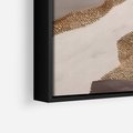 Obraz w ramie 70x100 - Płynne Fale - abstrakcja, neutralne kolory - rama czarna
