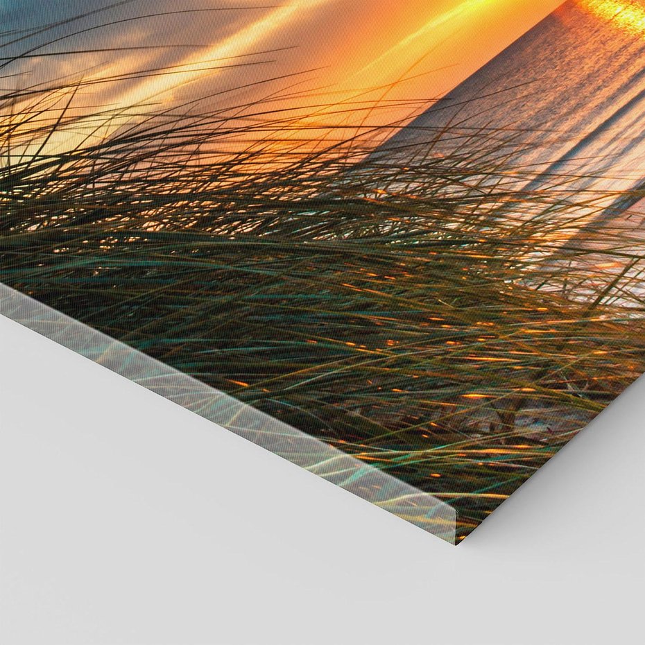 Obraz na płótnie 120x80 - Magia zachodu słońca na plaży - zachód, słońca