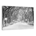 Obraz na płótnie 100x70 - cisza wśród drzew - zima, park