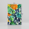 Obraz na płótnie 50x70 - Tropikalne Pragnienia - akwarela, liście tropikalne