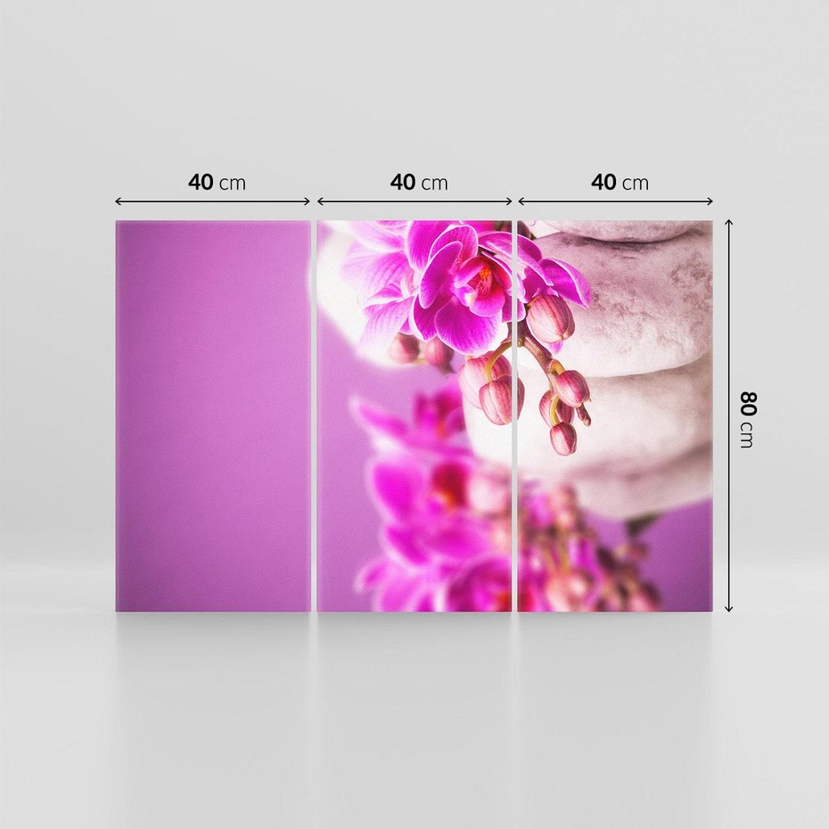 Obraz na płótnie 120x80 - Relaksująca orchidea w spa - spa, orchidea