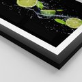 Plakat w ramie 30x40 - Świeżość Cytrusów - limonki, cytryny - rama czarna