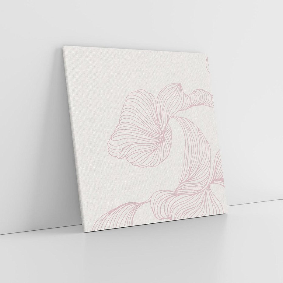 Obraz na płótnie 50x50 - Szept marzeń i tajemnic - abstrakcyjne, roślinne ornamenty