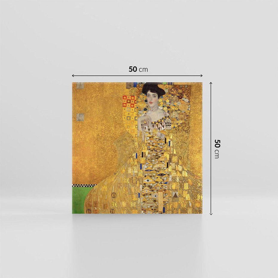 Obraz na płótnie 50x50 - "Portret Adele Bloch-Bauer I" (1907), Gustav Klimt - Reprodukcja - reprodukcja, obraz na płótnie