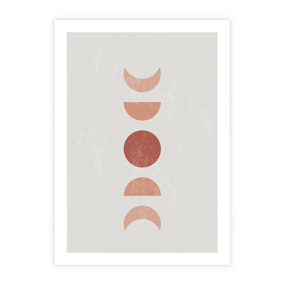 Plakat bez ramy 21x30 - Mistyka Boho - boho plakat, beże brązy