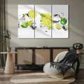 Obraz na płótnie 120x80 - Ekscentryczne limonki z wodą - limonki, woda