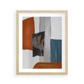 Plakat w ramie 40x50 - Nowoczesna geometria - nowoczesny, geometryczny - rama drewno