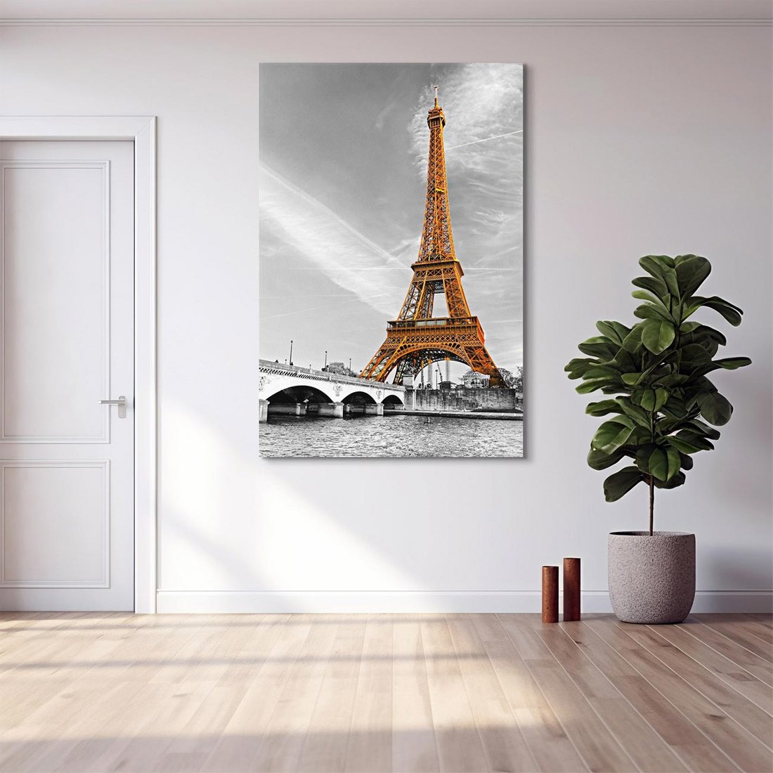 Obraz na płótnie 70x100 - Echa Wieży Eiffla - wieża, Eiffla