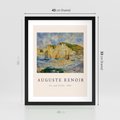 Plakat w ramie 40x50 - Plakat z Reprodukcją A. Renoira - Auguste Renoir, Morze i klify - rama czarna
