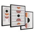Zestaw obrazy w ramie 50x70 galeria - Geometryczne, scandi, minimalizm - rama czarna