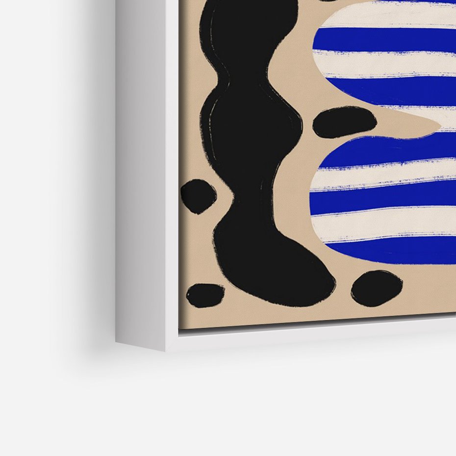 Obraz w ramie 50x70 - Boho Wizje - abstrakcyjny plakat, ciekawe formy - rama biała