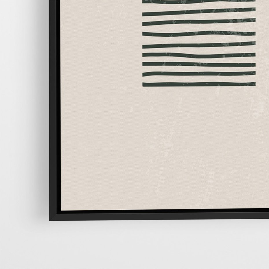 Obraz w ramie 70x100 - Przenikająca Kreatywność - nowoczesna sztuka, minimalizm - rama czarna