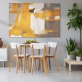 Obraz na płótnie 70x50 - Złote Maźnięcia Pędzla - złota abstrakcja, plamy