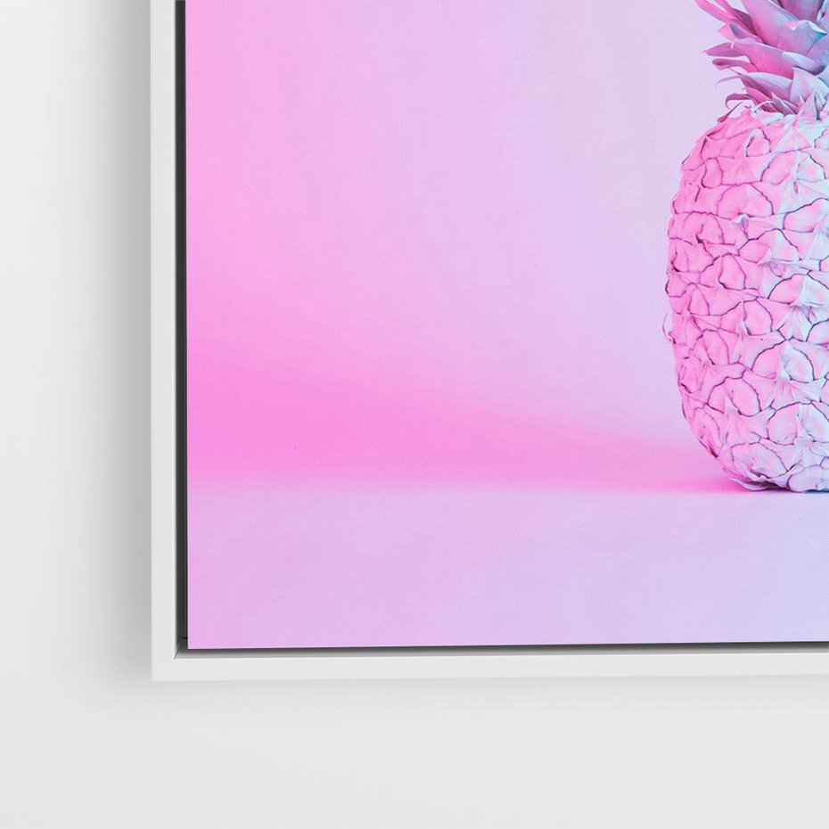 Obraz w ramie 50x50 - Ananas Abstrakcja - ananas, abstrakcja - rama biała