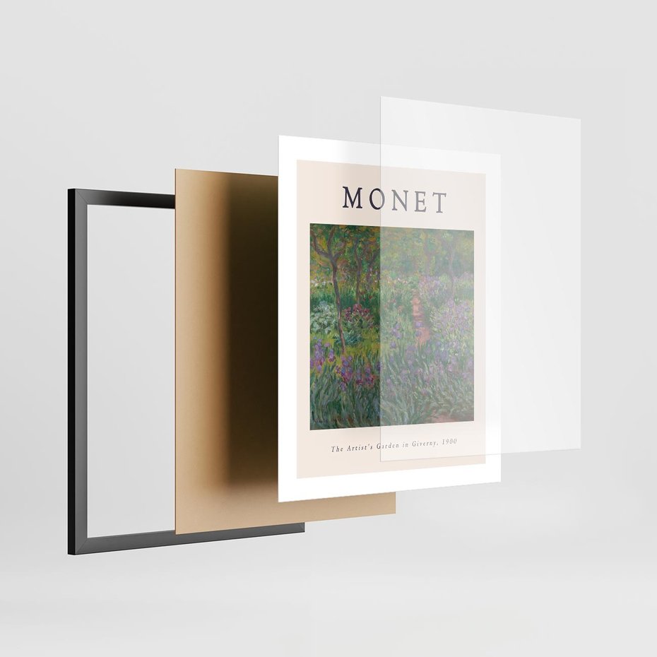 Plakat w ramie 40x50 - Reprodukcja Moneta - Monet, reprodukcja - rama czarna
