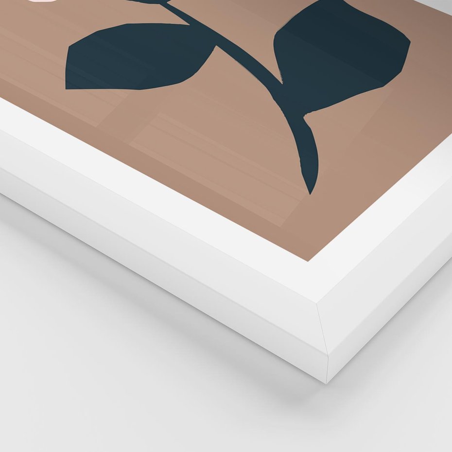 Plakat w ramie 40x50 - Rozbijające Granice - abstrakcyjny obraz, plakat - rama biała