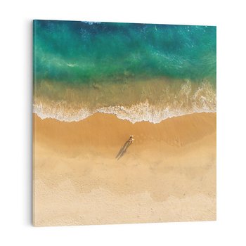Obraz na płótnie 40x40 - Oaza Relaksu - plaża, morze