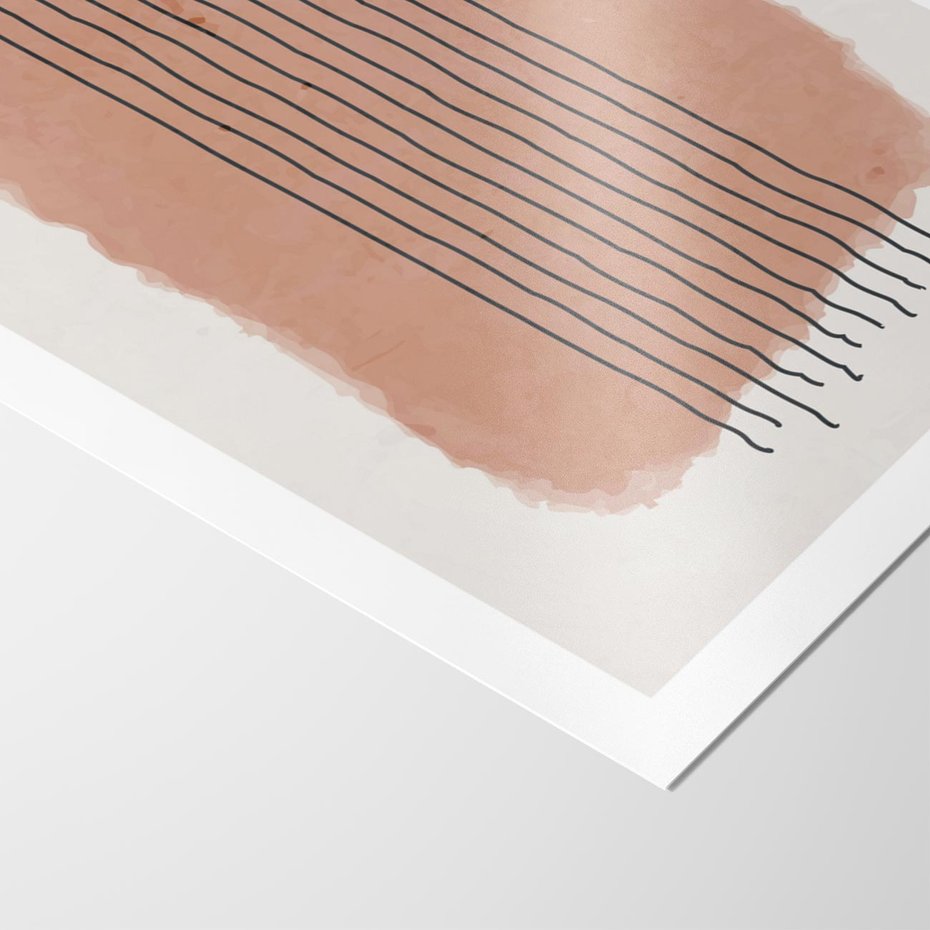 Plakat bez ramy 30x40 - Rozmyte Widzenia - abstrakcyjna akwarelowa plama, nieregularne kreski