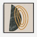 Obraz w ramie 50x50 - Nowoczesne Dialogi Materii - nowoczesny plakat, abstrakcyjne kształty - rama czarna