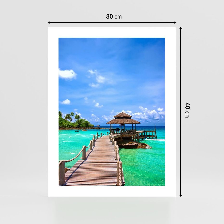 Plakat bez ramy 30x40 - Magia tropikalnego oceanu - ocean, tropiki