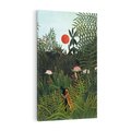 Obraz na płótnie 50x70 - "Virgin Forest with Sunset " (1910) Henriego Rousseau - reprodukcja, obraz na płótnie