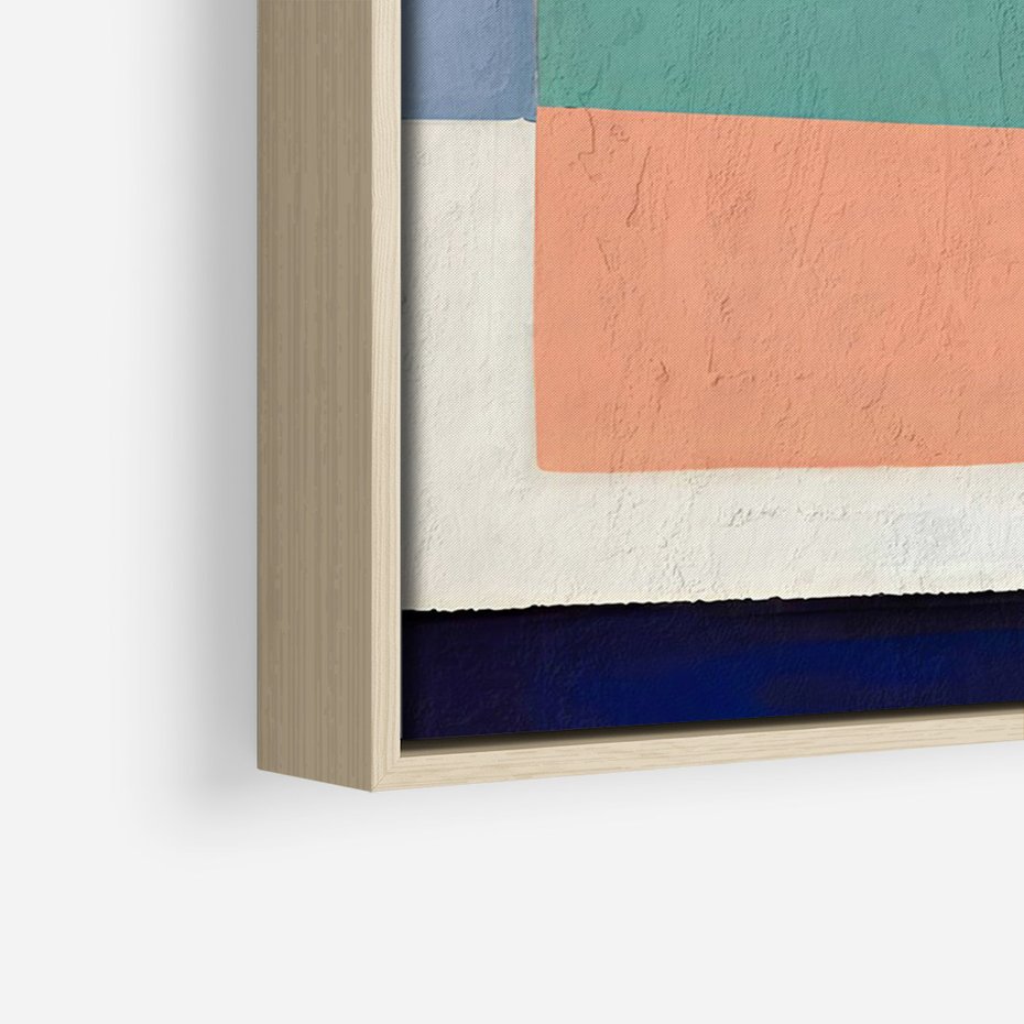 Obraz w ramie 50x70 - Bezgraniczne Nastroje Harmonii - abstrakcyjne geometryczne kształty, olejny obraz - rama drewno