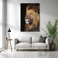 Obraz na płótnie 50x70 - Władca Dzikiej Przyrody - lew, król