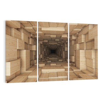 Obraz na płótnie 120x80 - Abstrakcyjny 3D tunel: Podróż w głębię - 3D, tunel