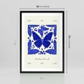 Plakat w ramie 50x70 - Wibracje Wnętrza - nowoczesny plakat, odcienie błękitu - rama czarna