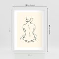 Plakat w ramie 30x40 - Migotliwa Symfonia - kobieta akt, minimalizm - rama biała