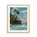Plakat w ramie 40x50 - Rajskie Wakacje - plaża, palmy - rama drewno