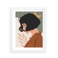 Plakat w ramie 40x50 - Kobieca Pasja - nowoczesny plakat, styl retro - rama biała