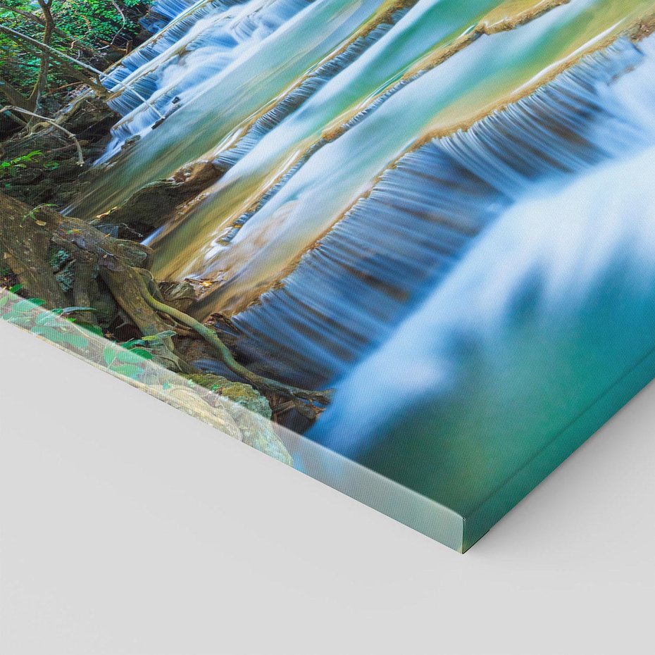 Obraz na płótnie 120x80 - Magia tajlandzkich wodospadów - wodospady, Tajlandia