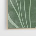 Obraz w ramie 80x80 - Zieleń Kształtująca Spokój - zielony plakat, roślinne inspiracje - rama drewno