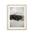 Plakat w ramie 30x40 - Zimowa Wielkość - górski krajobraz, zima w górach - rama drewno