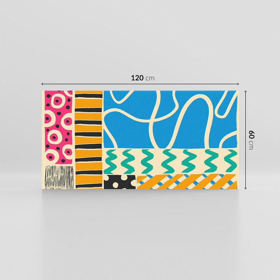 Obraz na płótnie 120x60 - Etno Boho - etno ornamenty, boho klimat