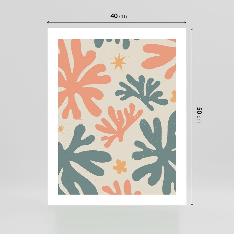 Plakat bez ramy 40x50 - Boho Wybuch - boho formy, kształty