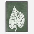 Obraz w ramie 70x100 - Migotliwe Wnętrze Zieleni - zielony plakat, roślinne motywy - rama czarna