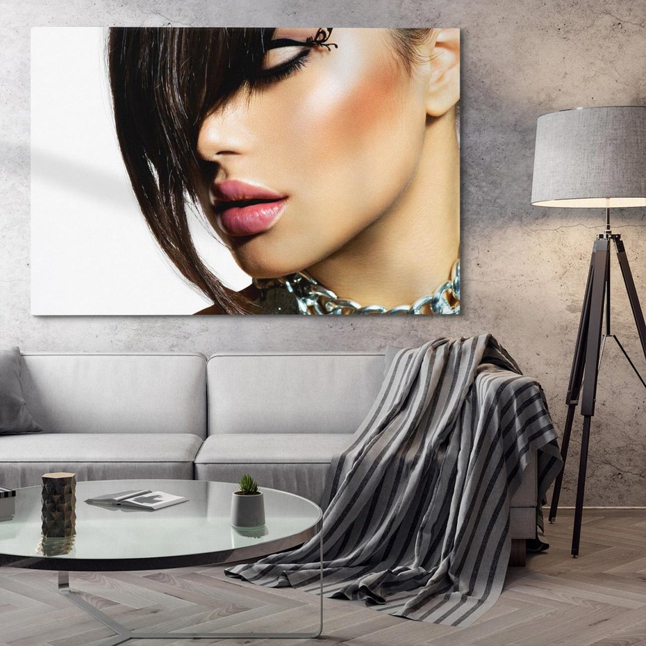 Obraz na płótnie 100x70 - Kobieca Fryzura w Ruchu - fryzura, kobieta