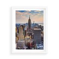 Plakat w ramie 50x70 - Manhattan - Wieżowce Nowego Jorku - Manhattan, Nowy Jork - rama biała